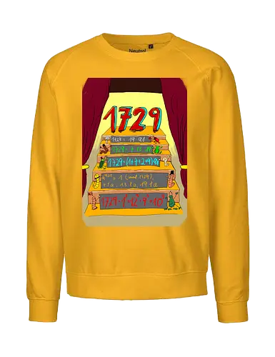 Die Zahl 1729 - Mathematik, Zahlentheorie - Fairtrade Sweatshirt