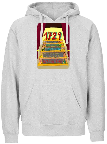 Die Zahl 1729 - Mathematik, Zahlentheorie - Fairtrade Hoodie