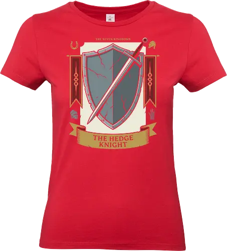 The Hedge Knight - the hedge knight shirt, seven kingdoms t-shirt, knight shield and sword graphic, high fantasy apparel, medieval heraldry clothing, chivalry t-shirt, battle worn shield design, knight errant gear, fantasy book lover gift, epic saga clothing, vintage knightly art, warrior house crest, medieval tournament tee, knightly armor illustration, fantasy world streetwear, heroic knight top, sword and shield graphic, historical fantasy merch, seven kingdoms lore shirt - Standard T-Shirt (Women)
