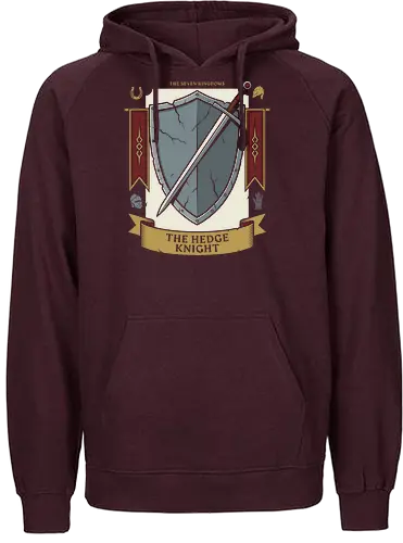The Hedge Knight - the hedge knight shirt, seven kingdoms t-shirt, knight shield and sword graphic, high fantasy apparel, medieval heraldry clothing, chivalry t-shirt, battle worn shield design, knight errant gear, fantasy book lover gift, epic saga clothing, vintage knightly art, warrior house crest, medieval tournament tee, knightly armor illustration, fantasy world streetwear, heroic knight top, sword and shield graphic, historical fantasy merch, seven kingdoms lore shirt - Fairtrade Hoodie