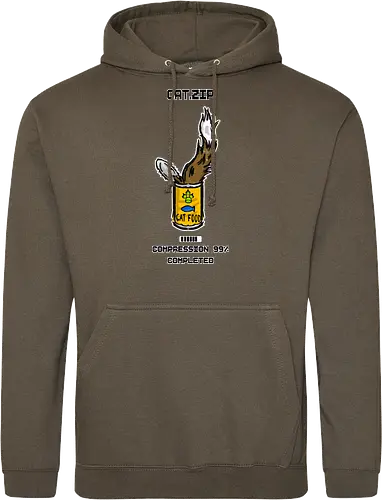 Lustige Geek-Katze für Food- und Computer-Nerds