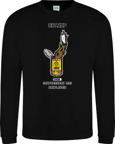 Lustige Geek-Katze für Food- und Computer-Nerds