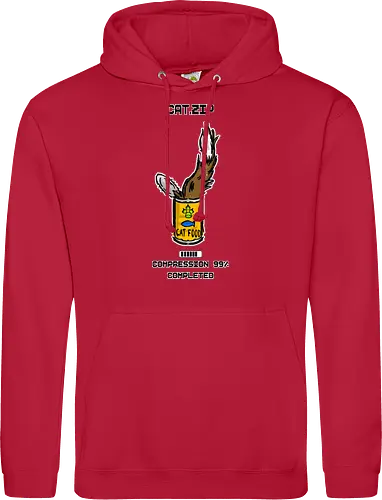 Lustige Geek-Katze für Food- und Computer-Nerds