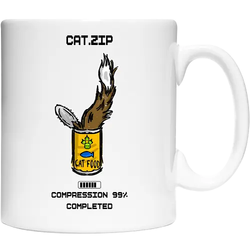 Lustige Geek-Katze für Food- und Computer-Nerds