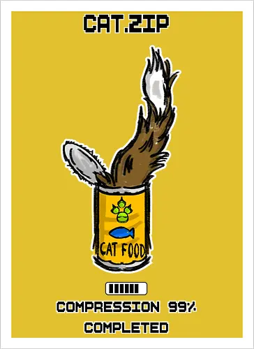 Lustige Geek-Katze für Food- und Computer-Nerds