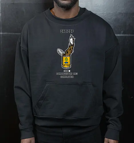 Lustige Geek-Katze für Food- und Computer-Nerds