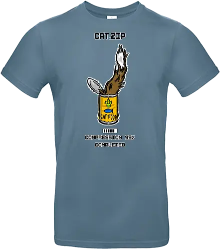 Lustige Geek-Katze für Food- und Computer-Nerds - popkultur, meme stil, witziges motiv, funny design, geschenkidee, trendig, tech lifestyle, tierillustration, katze, katzenliebhaber, geek, nerd, programmierer, coding, computer, pc, tech humor, foodie, essen, lustig, sarkasmus, nerd humor, comic stil, cartoon katze, kawaii - Standard T-Shirt