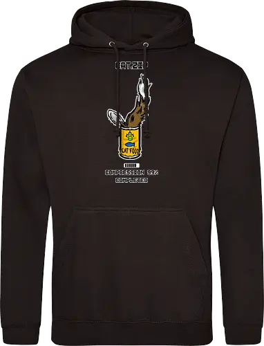 Lustige Geek-Katze für Food- und Computer-Nerds