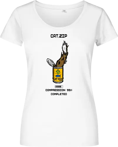 Lustige Geek-Katze für Food- und Computer-Nerds