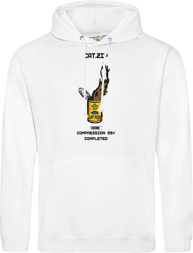 Lustige Geek-Katze für Food- und Computer-Nerds