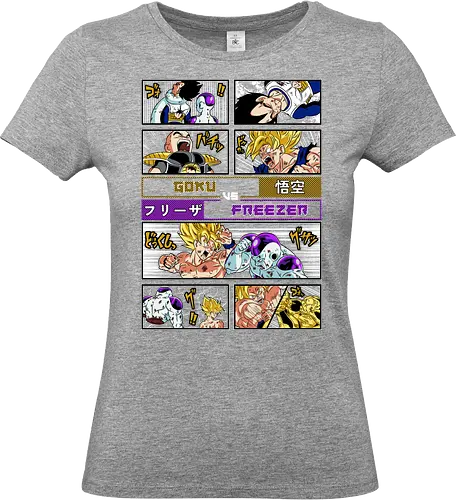 Goku vs Freezer - dragon ball z, goku, frieza, goku vs frieza, anime battle, legendary fight, shonen anime, manga anime, japanese anime, anime art - Standard T-Shirt (Women)
