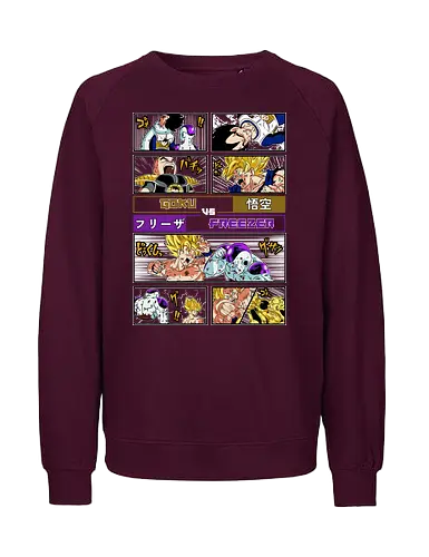 Goku vs Freezer - dragon ball z, goku, frieza, goku vs frieza, anime battle, legendary fight, shonen anime, manga anime, japanese anime, anime art - Fairtrade Sweatshirt