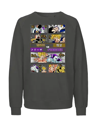 Goku vs Freezer - dragon ball z, goku, frieza, goku vs frieza, anime battle, legendary fight, shonen anime, manga anime, japanese anime, anime art - Fairtrade Sweatshirt