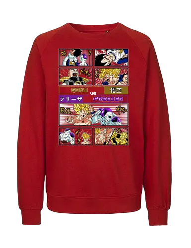 Goku vs Freezer - dragon ball z, goku, frieza, goku vs frieza, anime battle, legendary fight, shonen anime, manga anime, japanese anime, anime art - Fairtrade Sweatshirt