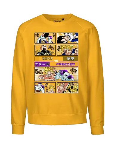 Goku vs Freezer - dragon ball z, goku, frieza, goku vs frieza, anime battle, legendary fight, shonen anime, manga anime, japanese anime, anime art - Fairtrade Sweatshirt