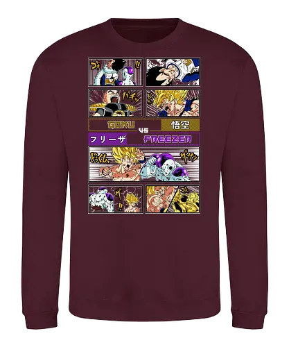 Goku vs Freezer - dragon ball z, goku, frieza, goku vs frieza, anime battle, legendary fight, shonen anime, manga anime, japanese anime, anime art - Sweatshirt