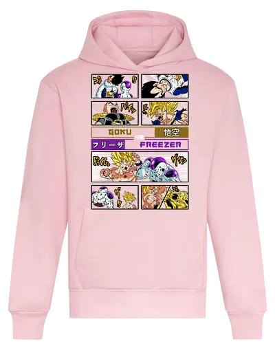 Goku vs Freezer - dragon ball z, goku, frieza, goku vs frieza, anime battle, legendary fight, shonen anime, manga anime, japanese anime, anime art - Heavyweight Hoodie