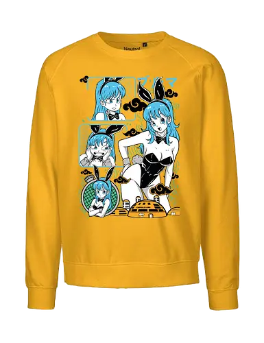Bulma - Dragon, bulma, bulma briefs, anime girl, classic anime, manga anime, japanese anime, anime art, otaku style - Fairtrade Sweatshirt