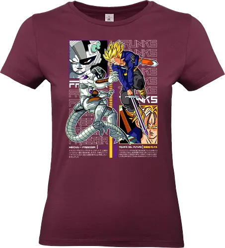 Future Trunks vs Frieza - dragon ball z, future trunks, mecha frieza, trunks vs frieza, anime battle, legendary scene, shonen anime, manga anime, japanese anime, anime art - Standard T-Shirt (Women)