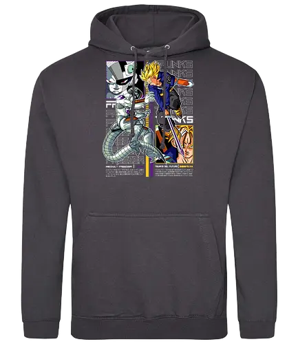 Future Trunks vs Frieza - dragon ball z, future trunks, mecha frieza, trunks vs frieza, anime battle, legendary scene, shonen anime, manga anime, japanese anime, anime art - Standard Hoodie