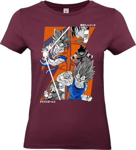 Goku vs Vegeta - dragon ball z, goku vs vegeta, anime battle, saiyan rivalry, shonen anime, manga anime, japanese anime, anime art, otaku style - Standard T-Shirt (Women)