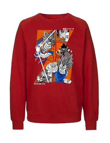 Goku vs Vegeta - dragon ball z, goku vs vegeta, anime battle, saiyan rivalry, shonen anime, manga anime, japanese anime, anime art, otaku style - Fairtrade Sweatshirt