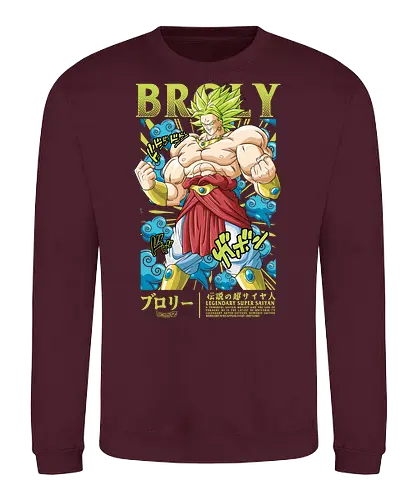 Broly Legendary Ssj - dragon ball z, broly, legendary super saiyan, broly ssj, anime villain, shonen anime, manga anime, japanese anime, anime art, otaku style - Sweatshirt