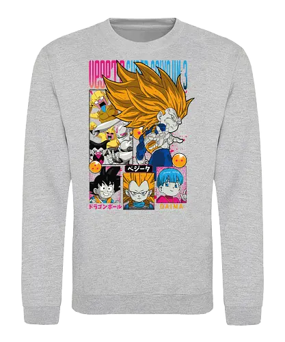 Vegeta Ssj3 Daima - dragon ball daima, vegeta ssj3, vegeta super saiyan 3, super saiyan 3, anime character, saiyan warrior, shonen anime, manga anime, japanese anime, anime art - Sweatshirt
