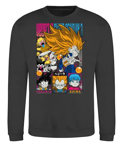 Vegeta Ssj3 Daima - dragon ball daima, vegeta ssj3, vegeta super saiyan 3, super saiyan 3, anime character, saiyan warrior, shonen anime, manga anime, japanese anime, anime art - Sweatshirt