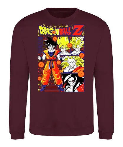 Goku Dragon Z - dragon ball z, goku, son goku, anime hero, saiyan warrior, shonen anime, manga anime, japanese anime, anime art - Sweatshirt