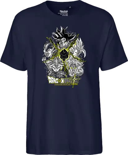 Super Saiyans - super saiyans, dragon ball z, goku super saiyan, gohan super saiyan, vegeta super saiyan, trunks super saiyan, broly super saiyan, saiyan warriors, shonen anime, anime art - Fairtrade T-Shirt