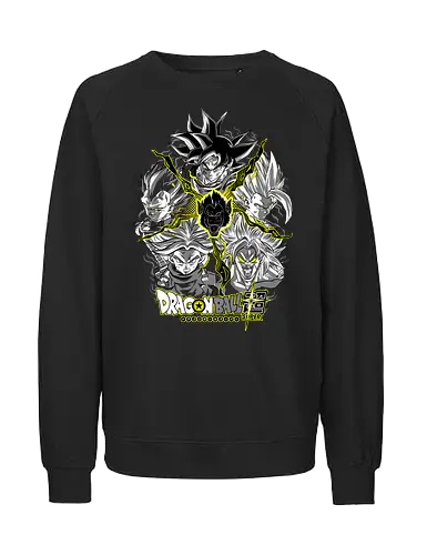 Super Saiyans - super saiyans, dragon ball z, goku super saiyan, gohan super saiyan, vegeta super saiyan, trunks super saiyan, broly super saiyan, saiyan warriors, shonen anime, anime art - Fairtrade Sweatshirt