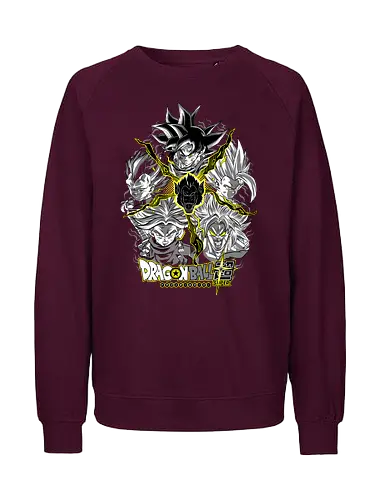 Super Saiyans - super saiyans, dragon ball z, goku super saiyan, gohan super saiyan, vegeta super saiyan, trunks super saiyan, broly super saiyan, saiyan warriors, shonen anime, anime art - Fairtrade Sweatshirt