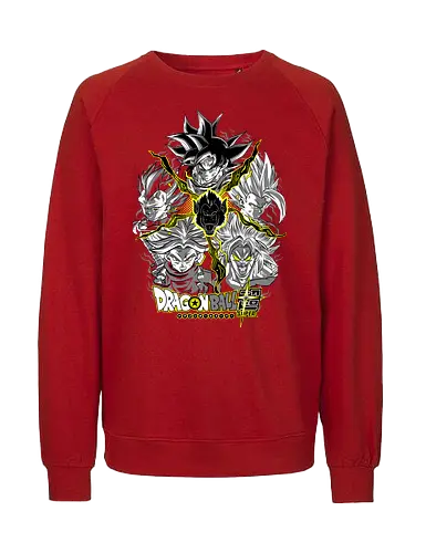 Super Saiyans - super saiyans, dragon ball z, goku super saiyan, gohan super saiyan, vegeta super saiyan, trunks super saiyan, broly super saiyan, saiyan warriors, shonen anime, anime art - Fairtrade Sweatshirt