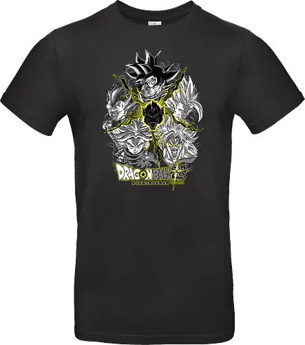 Super Saiyans - super saiyans, dragon ball z, goku super saiyan, gohan super saiyan, vegeta super saiyan, trunks super saiyan, broly super saiyan, saiyan warriors, shonen anime, anime art - Standard T-Shirt