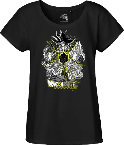 Super Saiyans - super saiyans, dragon ball z, goku super saiyan, gohan super saiyan, vegeta super saiyan, trunks super saiyan, broly super saiyan, saiyan warriors, shonen anime, anime art - Fairtrade Girl Shirt