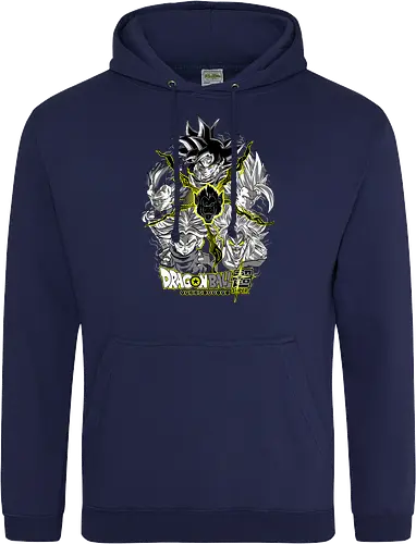 Super Saiyans - super saiyans, dragon ball z, goku super saiyan, gohan super saiyan, vegeta super saiyan, trunks super saiyan, broly super saiyan, saiyan warriors, shonen anime, anime art - Standard Hoodie