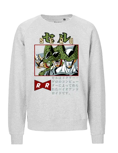 Cell Transformations - dragon ball z, cell transformations, imperfect cell, semi perfect cell, perfect cell, cell saga, anime villain, shonen anime, manga anime, anime art - Fairtrade Sweatshirt