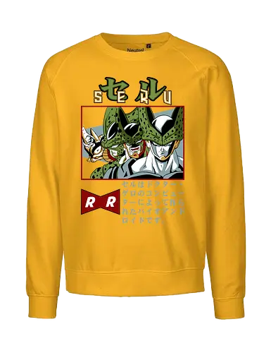 Cell Transformations - dragon ball z, cell transformations, imperfect cell, semi perfect cell, perfect cell, cell saga, anime villain, shonen anime, manga anime, anime art - Fairtrade Sweatshirt