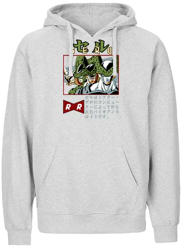 Cell Transformations - dragon ball z, cell transformations, imperfect cell, semi perfect cell, perfect cell, cell saga, anime villain, shonen anime, manga anime, anime art - Fairtrade Hoodie