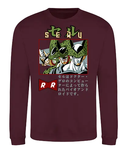 Cell Transformations - dragon ball z, cell transformations, imperfect cell, semi perfect cell, perfect cell, cell saga, anime villain, shonen anime, manga anime, anime art - Sweatshirt