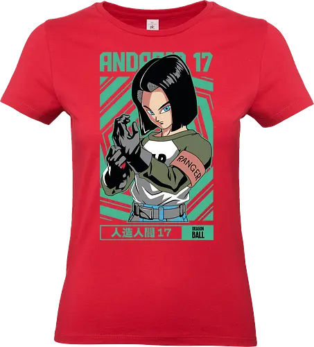 Android 17 - dragon ball z, android 17, cyborg fighter, anime character, shonen anime, manga anime, japanese anime, anime art, otaku style - Standard T-Shirt (Women)