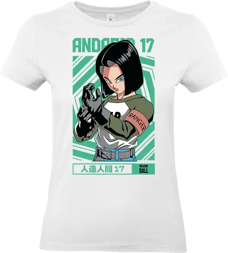 Android 17 - dragon ball z, android 17, cyborg fighter, anime character, shonen anime, manga anime, japanese anime, anime art, otaku style - Standard T-Shirt (Women)