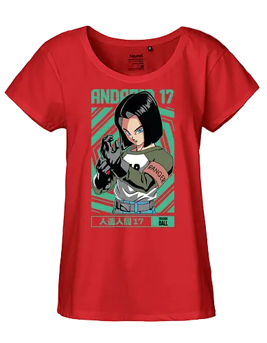 Android 17 - dragon ball z, android 17, cyborg fighter, anime character, shonen anime, manga anime, japanese anime, anime art, otaku style - Fairtrade Girl Shirt