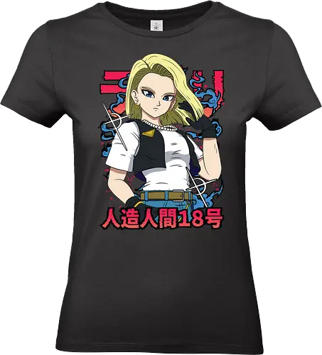 Android 18 - dragon ball z, android 18, anime girl, cyborg fighter, shonen anime, manga anime, japanese anime, anime art, otaku style - Standard T-Shirt (Women)