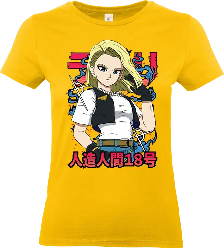 Android 18 - dragon ball z, android 18, anime girl, cyborg fighter, shonen anime, manga anime, japanese anime, anime art, otaku style - Standard T-Shirt (Women)