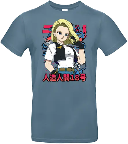 Android 18 - dragon ball z, android 18, anime girl, cyborg fighter, shonen anime, manga anime, japanese anime, anime art, otaku style - Standard T-Shirt