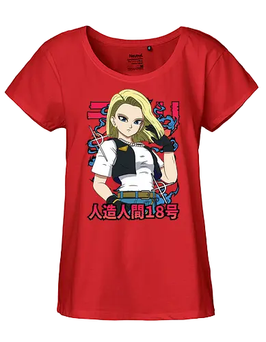 Android 18 - dragon ball z, android 18, anime girl, cyborg fighter, shonen anime, manga anime, japanese anime, anime art, otaku style - Fairtrade Girl Shirt
