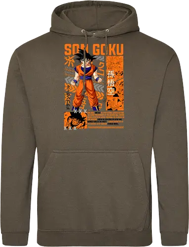 Son Goku - dragon ball z, son goku, goku, anime hero, saiyan warrior, shonen anime, manga anime, japanese anime, anime art - Standard Hoodie