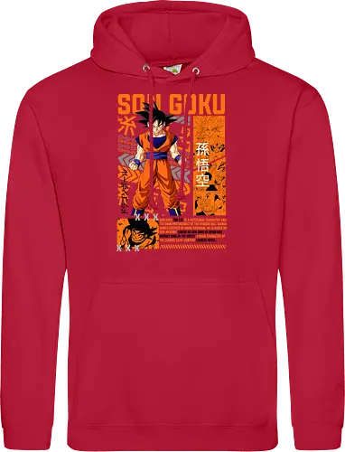 Son Goku - dragon ball z, son goku, goku, anime hero, saiyan warrior, shonen anime, manga anime, japanese anime, anime art - Standard Hoodie